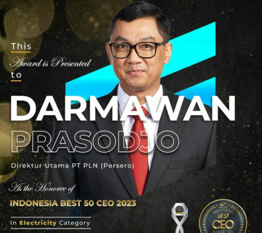 Transformasi PLN Jadi Lebih Efisien, Dirut PLN Jadi Indonesia Best 50 CEO  