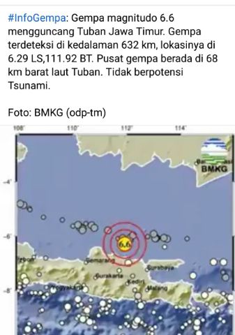 Gempa Tuban Terasa hingga di Surabaya