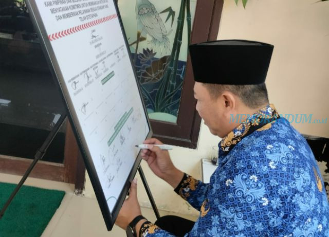 Sedati Deklarasi Zona Integritas, Kades Banjar Kemuning: Kami Komitmen