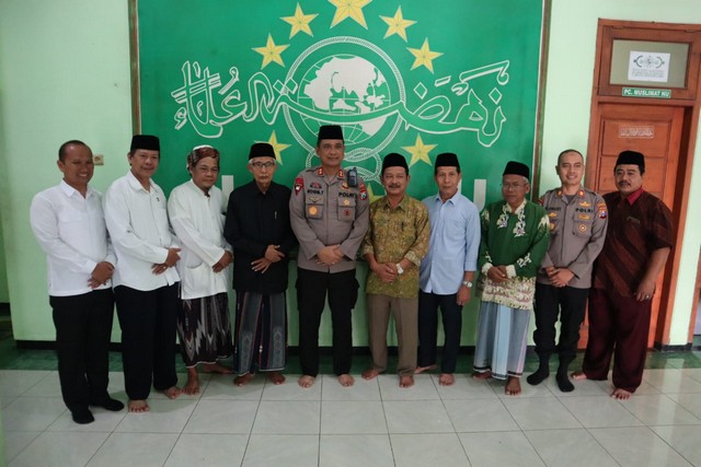 Silaturahmi ke PCNU, Kapolres Bojonegoro AKBP Rogib Mohon Dukungan Agar Bersinergi