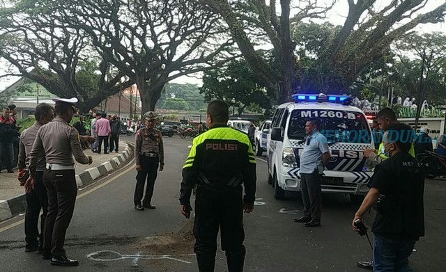 Siswi Kota Malang Jadi Korban Laka Lantas di Bundaran Alun Alun