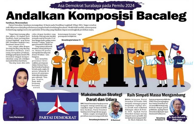 Asa Demokrat Surabaya pada Pemilu 2024, Andalkan Komposisi Bacaleg