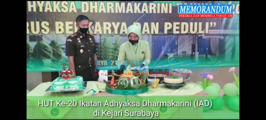 Video HUT Ke-20 Ikatan Adhyaksa Dharmakarini di Kejari Surabaya
