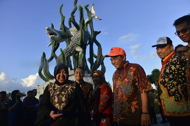 Patung Suro dan Boyo Jadi Kado Hari Jadi Kota Surabaya