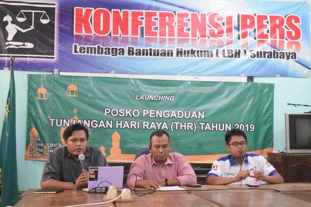 LBH Surabaya Laporkan 9 Perusahaan Langgar Aturan THR