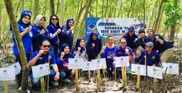 Tanam 1.000 Mangrove, NasDem Surabaya: Ekosistem Pamurbaya Harus Terjaga