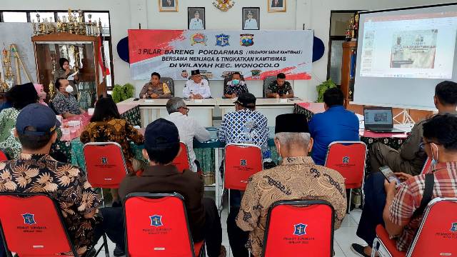 Tingkatkan Kamtibmas, Tiga Pilar Kecamatan Wonocolo Gandeng Pokdarmas