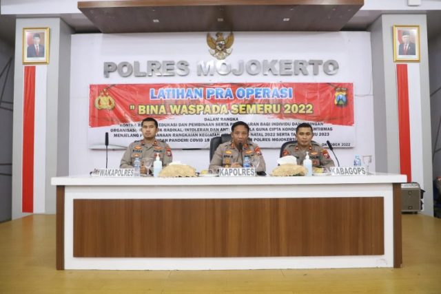 Tangkal Radikalisme, Polres Mojokerto Gelar Operasi Bina Waspada Semeru 2022