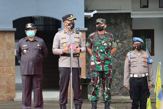 Jelang Muspimnas PMII, Kapolres Tulungagung Pimpin Apel Pasukan Gabungan