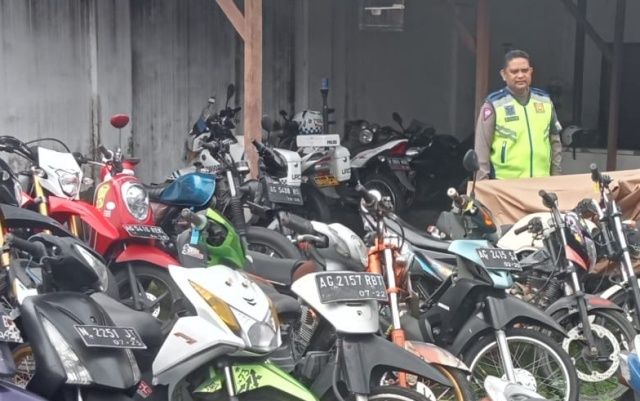 Satlantas Polres Tulungagung Amankan 70 Motor Berknalpot Brong