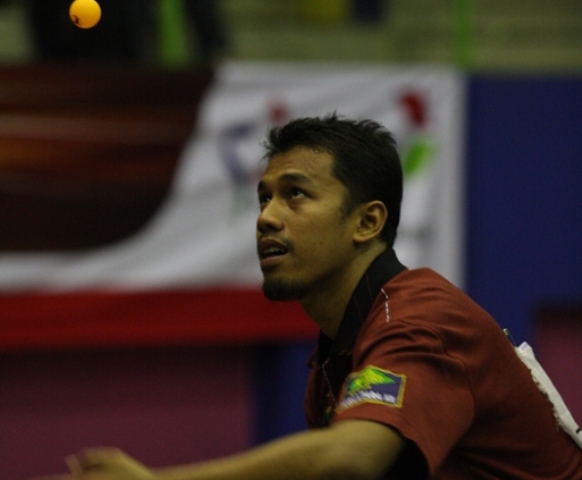 Mantan Atlet Nasional Ramaikan Eksebisi Tenis Meja Kapolda Jatim Cup