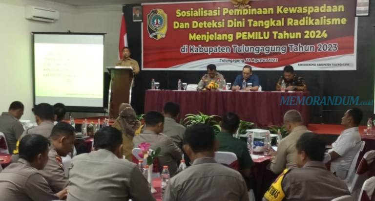 Badan Kesbangpol Tulungagung Sosialisasi Kewaspadaan Radikalisme Jelang Pemilu 2024