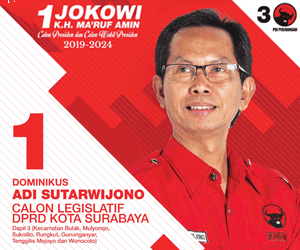 Adi Sutarwijono Caleg DPRD Kota Surabaya Dapil III Nomor Urut 1