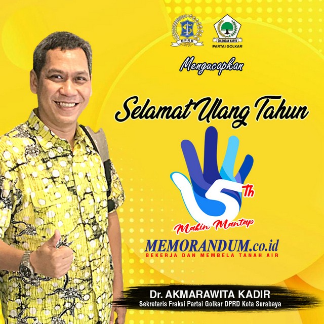 Dr Akmarawita Kadir Mengucapkan Selamat HUT Ke-5 Memorandum.co.id