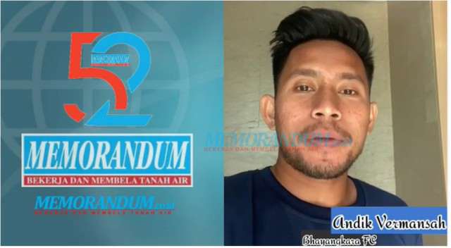 Andik Vermansyah Bhayangkara FC Mengucapkan Selamat HUT ke-52 SKH Memorandum