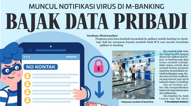 Muncul Notifikasi Virus di M Banking
