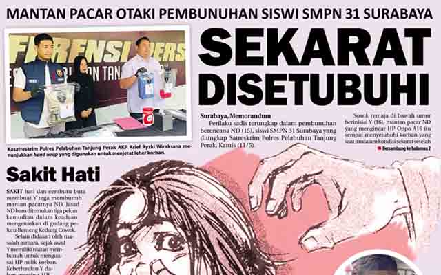 Mantan Pacar Otaki Pembunuhan Siswi SMPN 31 Surabaya