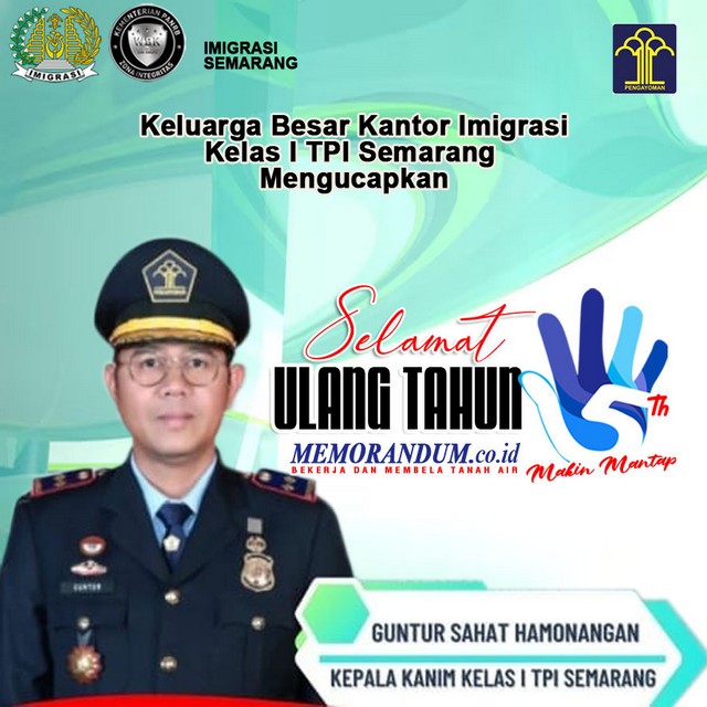Kakanim Semarang Mengucapkan Selamat HUT Ke-5 Memorandum.co.id