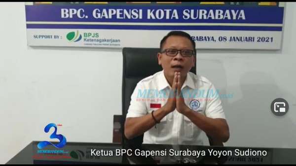 Ketua BPC Gapensi Surabaya Mengucapkan Selamat HUT ke-3 memorandum.co.id