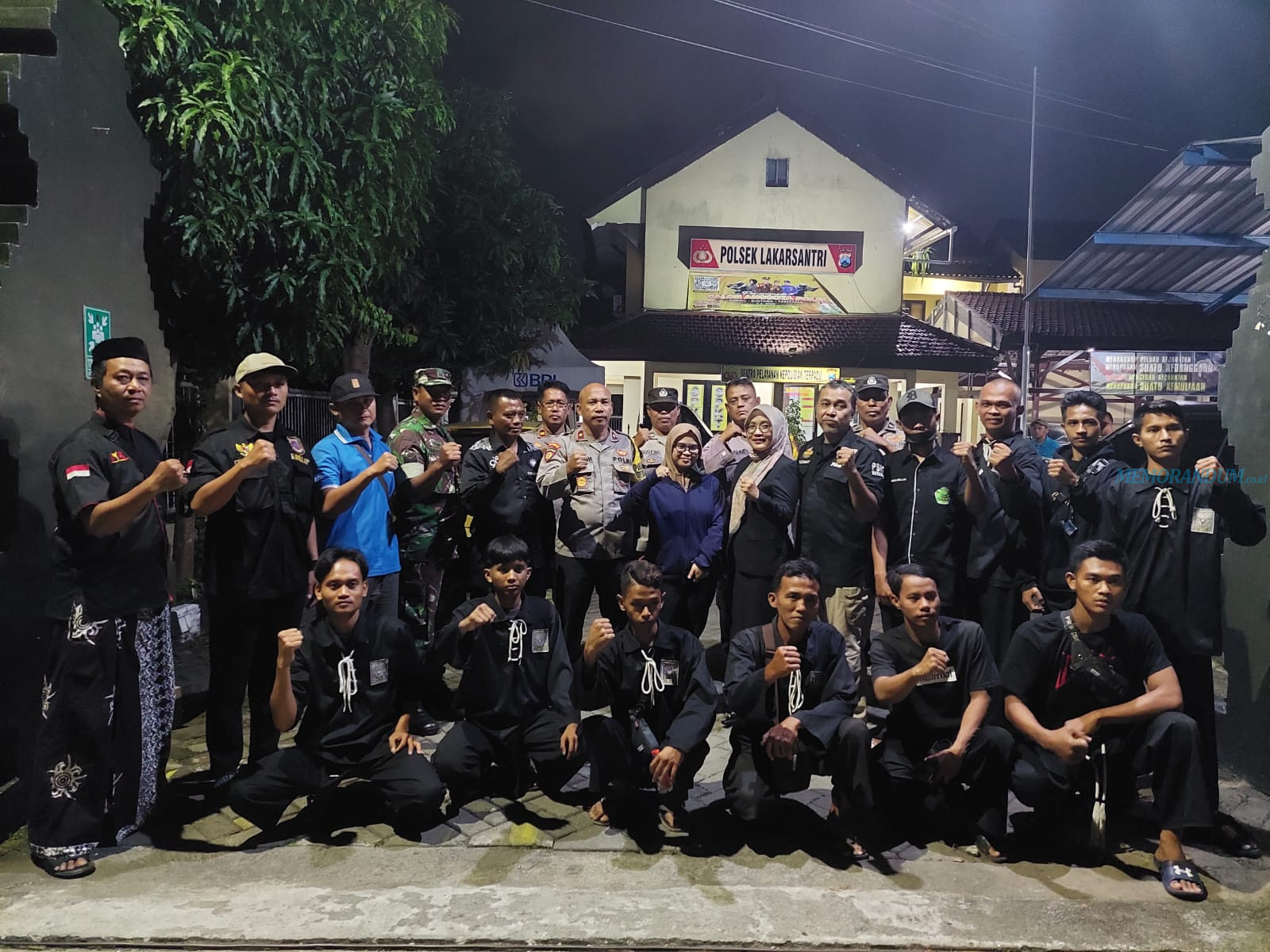 Kapolsek Lakarsantri Rakor Bersama Perguruan Silat se-Kecamatan Sambikerep