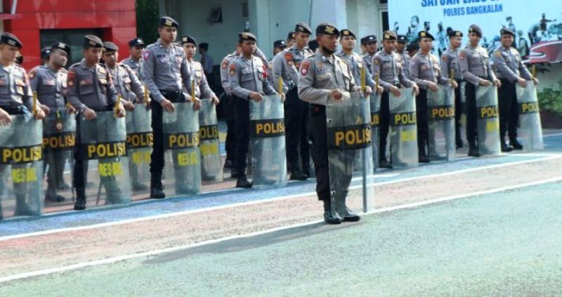 Jelang Pilkades Serentak, Polres Bangkalan Rutin Gelar Pelatihan Pam dan Dalmas Lanjutan