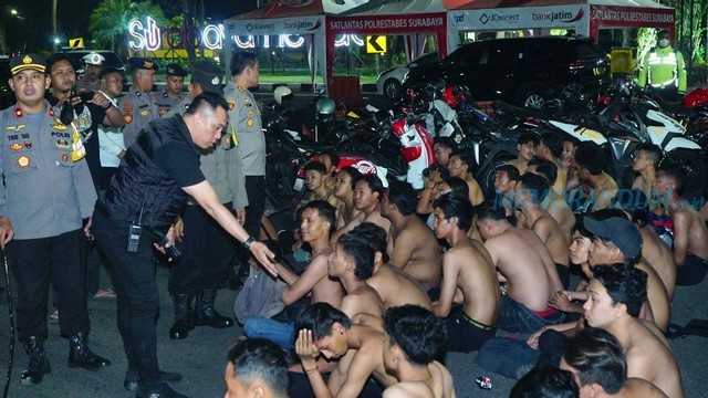 Polrestabes Surabaya Amankan Puluhan Pesilat yang Akan Hadiri Sah-sahan