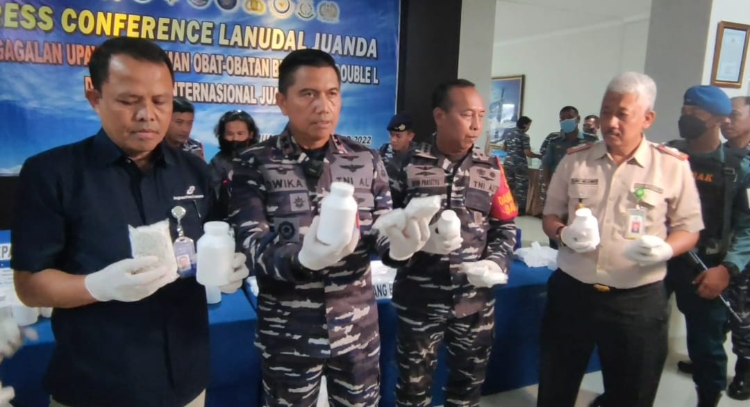 Satgaspam Lanudal Juanda Gagalkan Penyelundupan 153 Ribu Butir Pil Setan