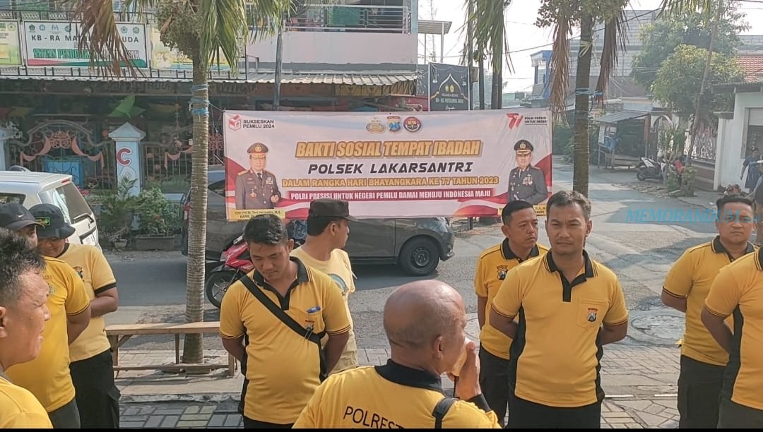 Patroli Perbankan Polsek Lakarsantri Beri Imbauan Security