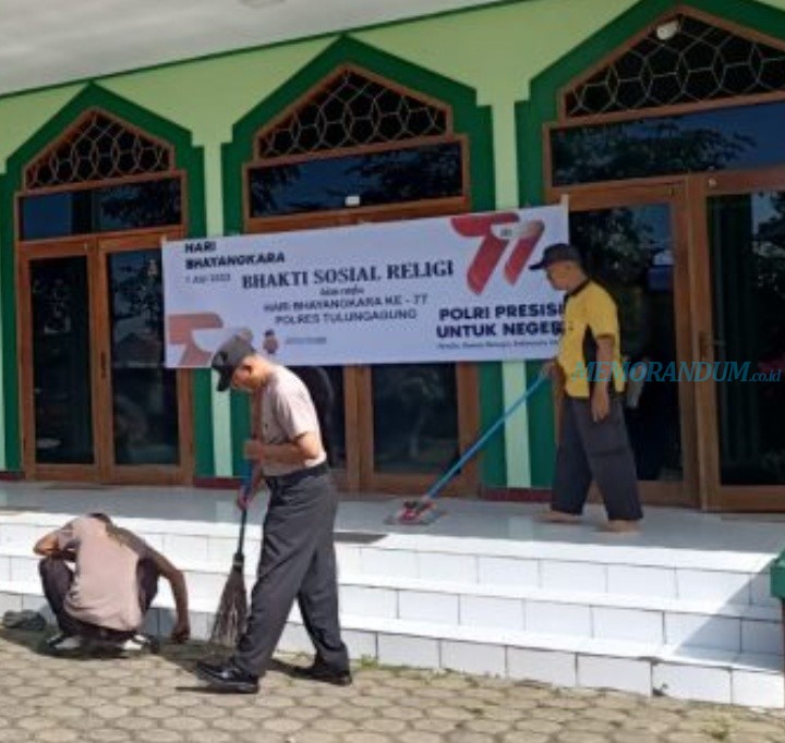 Sambut HUT Ke-77 Bhayangkara, Polres Tulungagung Bakti Religi