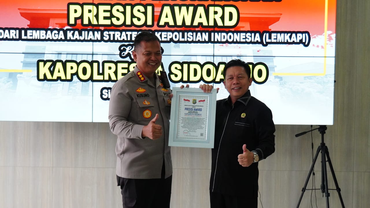 Lagi, Polresta Sidoarjo Raih Presisi Award