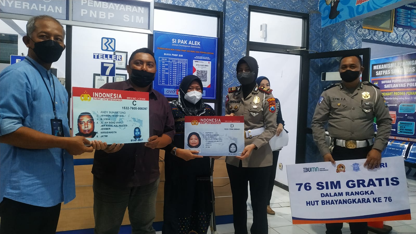 Polres Jember Tebar 76 SIM Gratis ke Warga yang Lahir 1 Juli