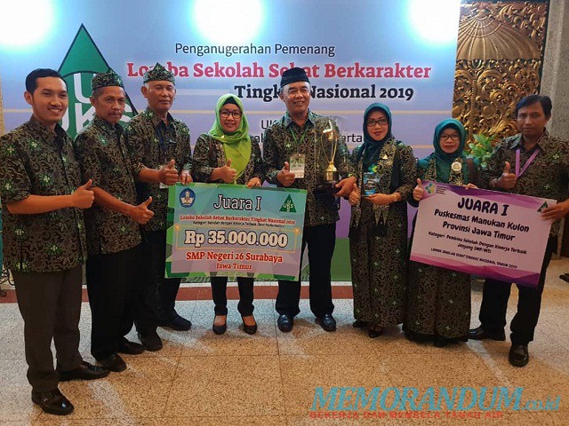 SMPN 26 Sabet Juara Sekolah Sehat Nasional