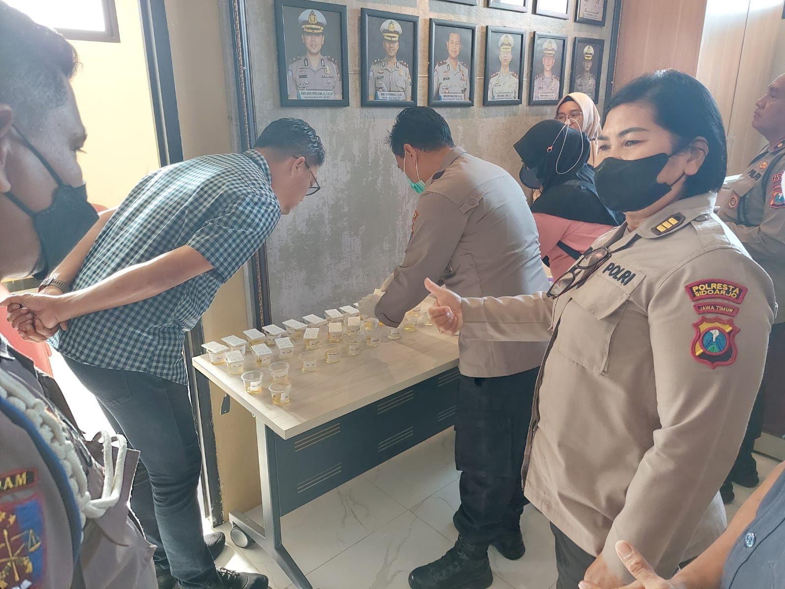 Pascapenyalahgunaan Narkoba di Polsek Sukodono, Kapolresta Sidoarjo dan Anggota Tes Urine