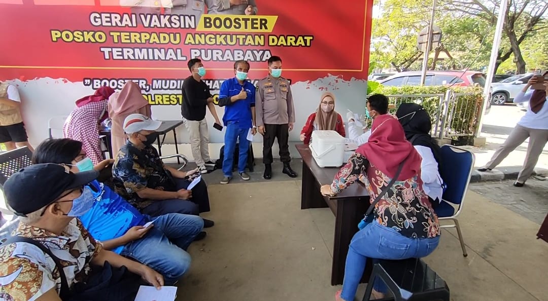 Antisipasi Varian Baru Covid-19, Pedagang dan Pemilik Kios Terminal Purabaya Wajib Booster